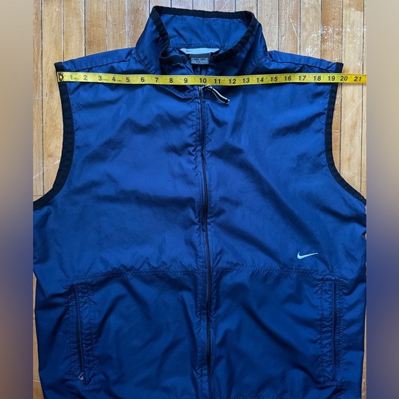 VTG Y2K Men’s Nike Vest Blue Golf Windbreaker Unlined Swoosh Outdoor Sz. L - Picture 5 of 7